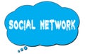SOCIAL  NETWORK text written on a blue thought bubble Royalty Free Stock Photo