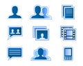 Social network user icons Royalty Free Stock Photo