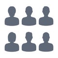 Social network user profile pic icon set
