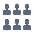 Social network user profile pic icon set Royalty Free Stock Photo