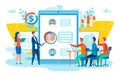 Social Network User Profile Study Vector Concept