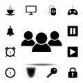 social network, users icon. Simple glyph vector element of web, minimalistic icons set for UI and UX, website or mobile Royalty Free Stock Photo