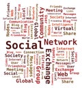 Social Network Word Cloud, Internet Community, Marketing Trends, White Background