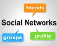 Social Network Words Means Web Forums And Blogging Royalty Free Stock Photo