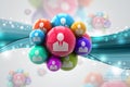 Social networking bubbles Royalty Free Stock Photo