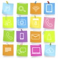 Social Networking Communication Themed Symbols Note Concept Royalty Free Stock Photo