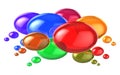 Social networking concept: colorful speech bubbles Royalty Free Stock Photo