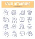 Social Networking Doodle Icons