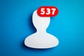 Social networking follower icon counter notification Royalty Free Stock Photo