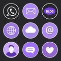 Social Networking Icons Set Vector Illustration Royalty Free Stock Photo