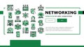Social Networking Online App Landing Header Vector Royalty Free Stock Photo