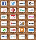 Social media networking websites logos and brands