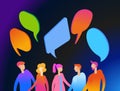 Social networks dialogue concept banner Royalty Free Stock Photo
