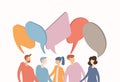 Social networks dialogue concept banner Royalty Free Stock Photo