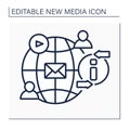 Social networks line icon