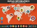 Social Networks Users infographics, trendy vector illustration