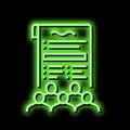 social norms law dictionary neon glow icon illustration