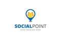 Social Point Logo Design Template Vector