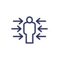social pressure line icon on white Royalty Free Stock Photo