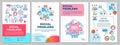 Social problems brochure template layout. Antisocial behavior, conflicts. Flyer, booklet, leaflet print design with