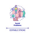 Social problems concept icon Royalty Free Stock Photo