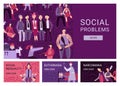 Social Problems Horizontal Banners