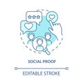 Social proof blue concept icon