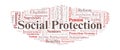 Social Protection Word Cloud. Core Concepts In Retirement Security And Public Welfare Systems Royalty Free Stock Photo
