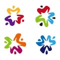 Social relationship logo and icon.