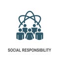 Social Responsibility Solid Icon Set w Honesty, integrity, & col Royalty Free Stock Photo