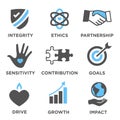 Social Responsibility Solid Icon Set