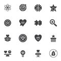 Social Responsibility vector icons set Royalty Free Stock Photo