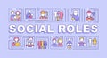 Social roles word concepts banner