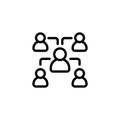 Social Science Network Discipline Education Outline Icon, Logo, and illustration