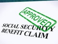 Social Security Claim Approved Stamp