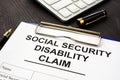 Social security disability benefits claim Royalty Free Stock Photo