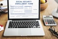 Social Security Enrollment Form Concept Royalty Free Stock Photo
