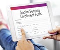 Social Security Enrollment Form Concept Royalty Free Stock Photo