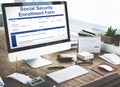 Social Security Enrollment Form Document Concept Royalty Free Stock Photo
