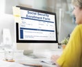 Social Security Enrollment Form Document Concept Royalty Free Stock Photo