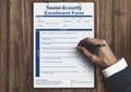 Social Security Enrollment Form Document Concept Royalty Free Stock Photo