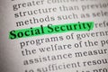 Word social security Royalty Free Stock Photo