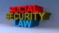 Social security law on blue Royalty Free Stock Photo