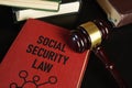 Social security law is shown using the text Royalty Free Stock Photo