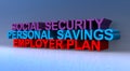 Social security personal savings employer plan on blue