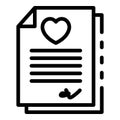 Social service papers icon, outline style