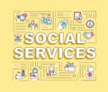 Social services word concepts banner