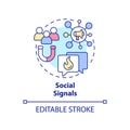 Social signals concept icon