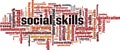 Social skills word cloud Royalty Free Stock Photo