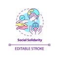 Social solidarity concept icon